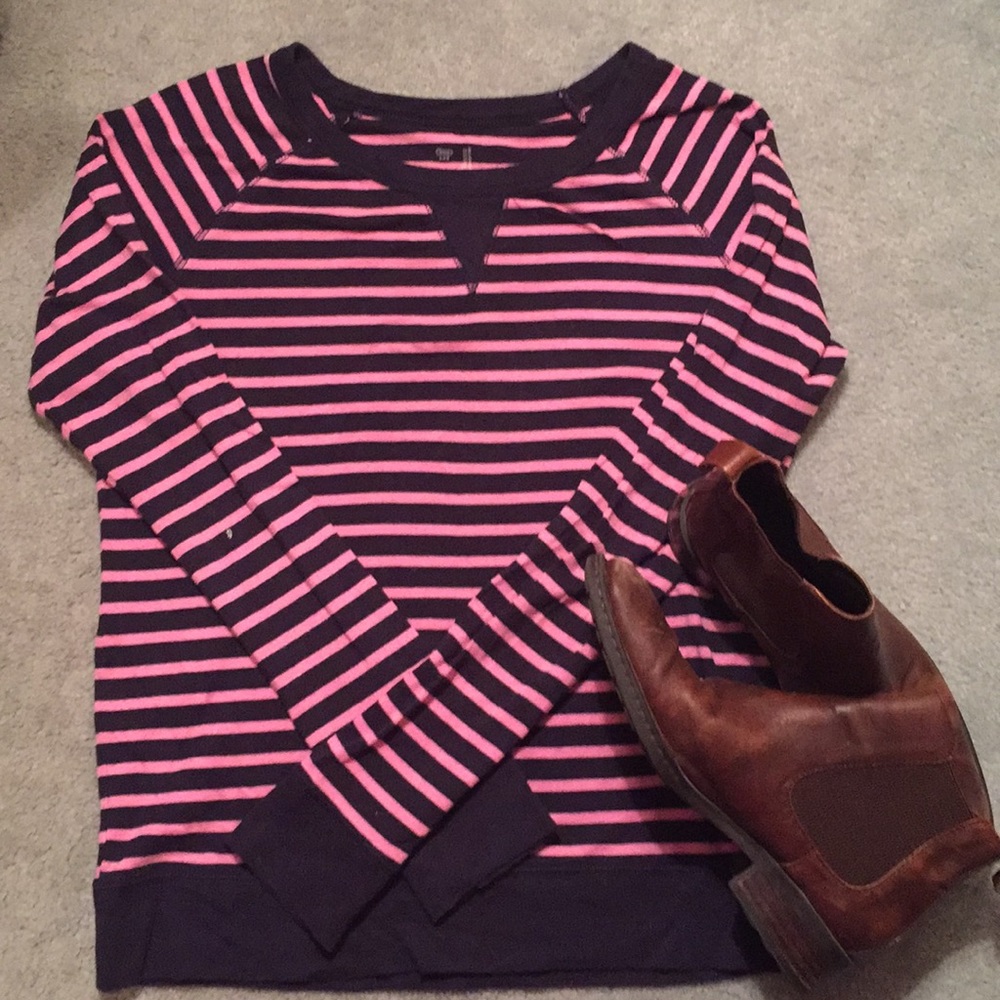 GAP Striped “SuperSoft” Long Sleeve Tee